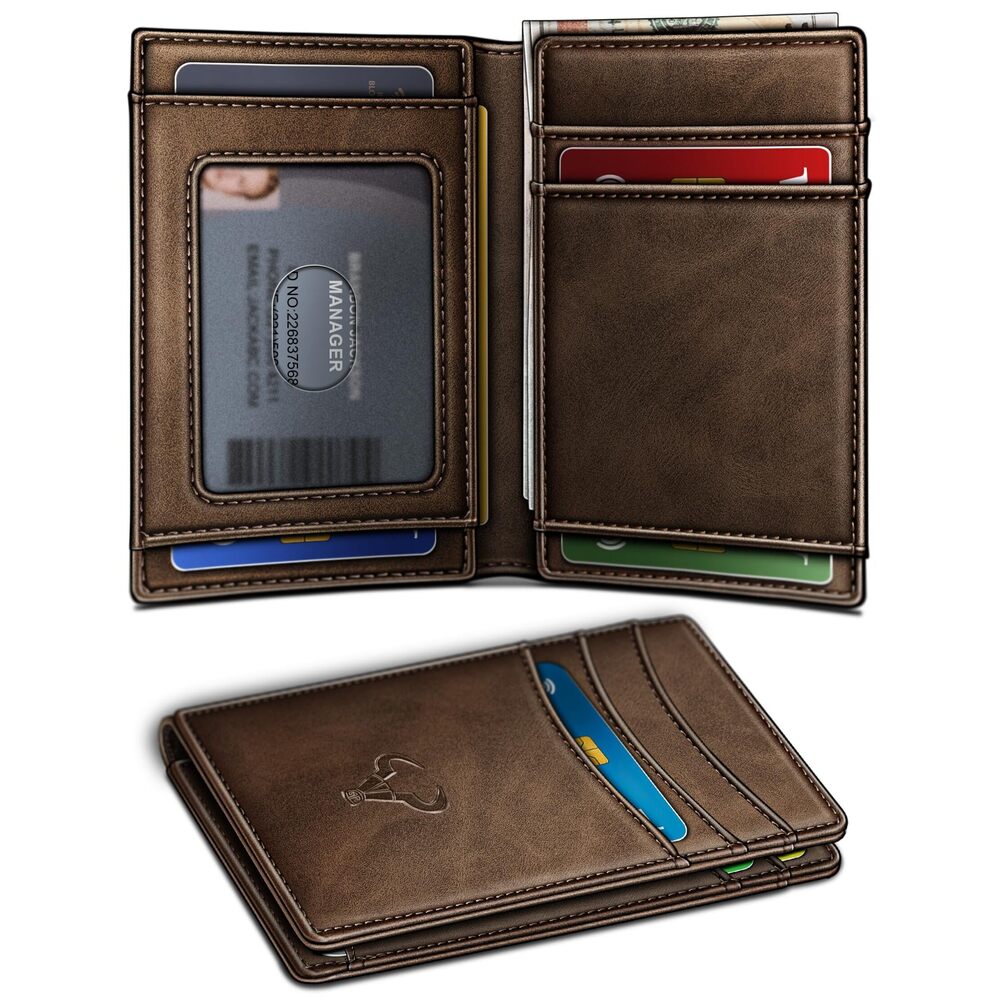 3260 Slim Wallet 12Cards,Easy Leather Wallet Card Holder Money Clip